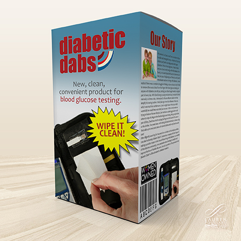 Diabetic Dabs packaging Design and Mockup
