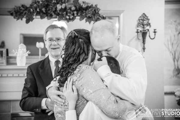 Wedding Photographer Boston - small wedding at home in Lynn at Christmas