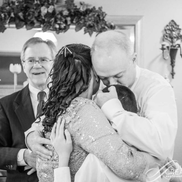 Wedding Photographer Boston - small wedding at home in Lynn at Christmas