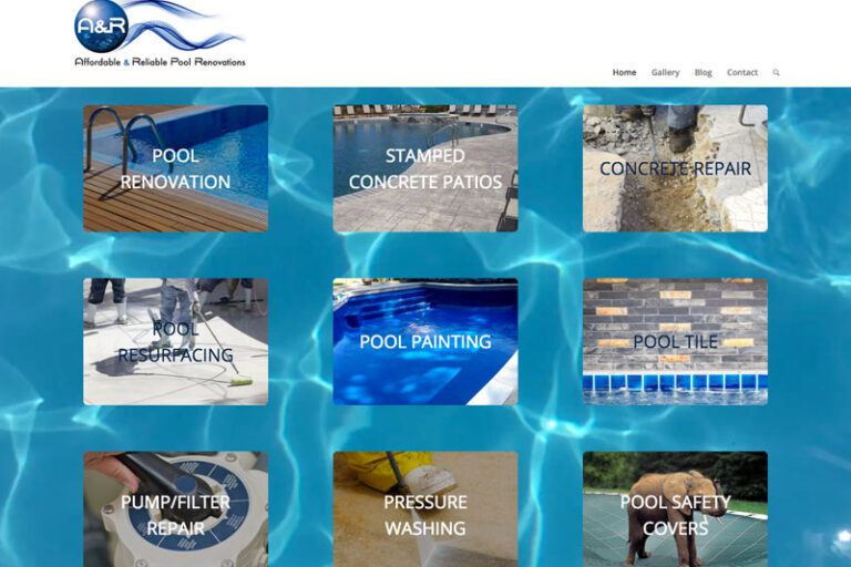 Website for pool renovation company in lynnfield ma - websites danvers - web developer